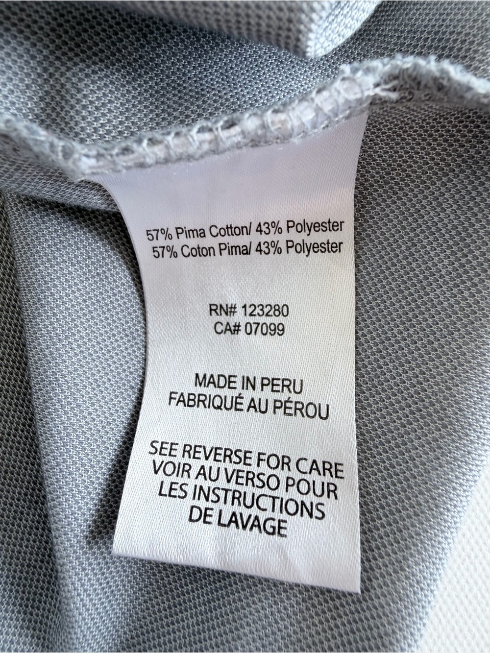 TravisMathew Pima Cotton Polo Shirt Gray White Colorblock Golf Size L - Picture 4 of 10